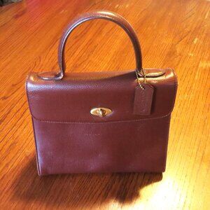 💅🏼 RARE ITALY Coach 4417 Madison Biltmore VTG EUC Top Handle Mahogany ☀️😻